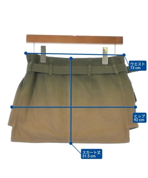 DION LEE（ディオンリー）ミニスカート カーキ サイズ:36(XS位) レディース/2200632613106