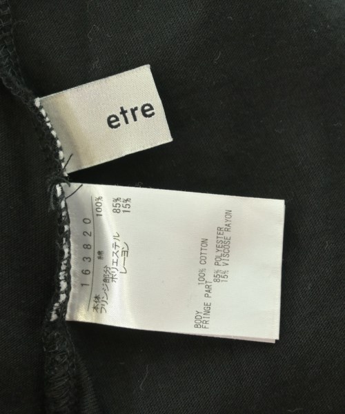 etre relie（エトレリー）Tシャツ・カットソー 黒 サイズ:F レディース/2200723919063