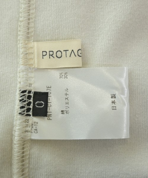 PROTAGONISTA（プロタゴニスタ）Tシャツ・カットソー 白 サイズ:0(XS位) レディース/2200608607047