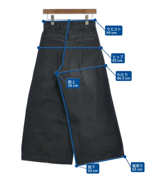 PROTAGONISTA（プロタゴニスタ）デニムパンツ 黒 サイズ:0(XS位) レディース/2200647976012