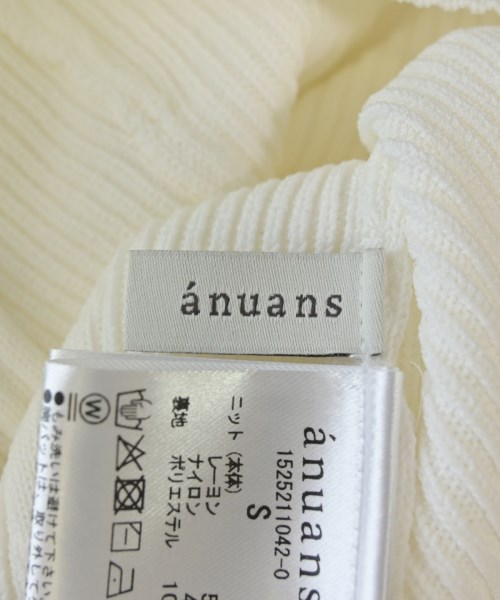 anuans（アニュアンス）ベスト/ノースリーブ 白 サイズ:S レディース/2200604153111