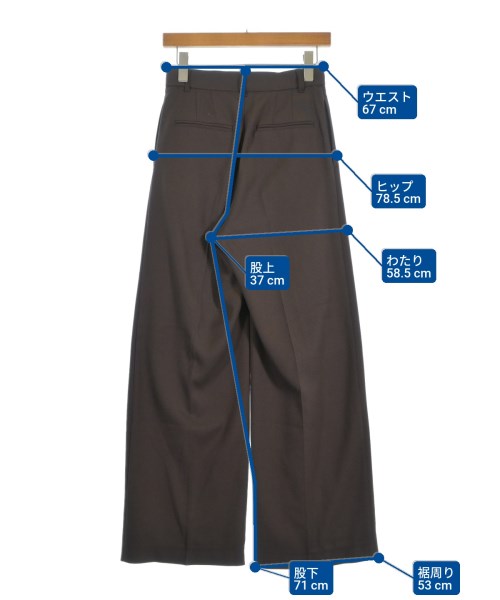 anuans（アニュアンス）スラックス 茶 サイズ:2(M位) レディース/2200671669058