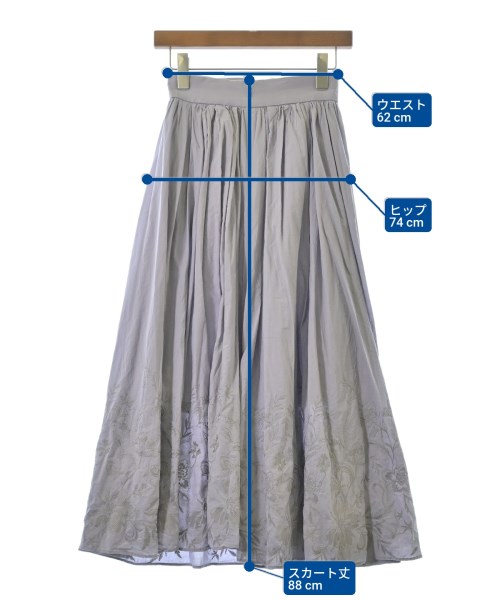 anuans（アニュアンス）ロング・マキシ丈スカート 紫 サイズ:S レディース/2200676652017