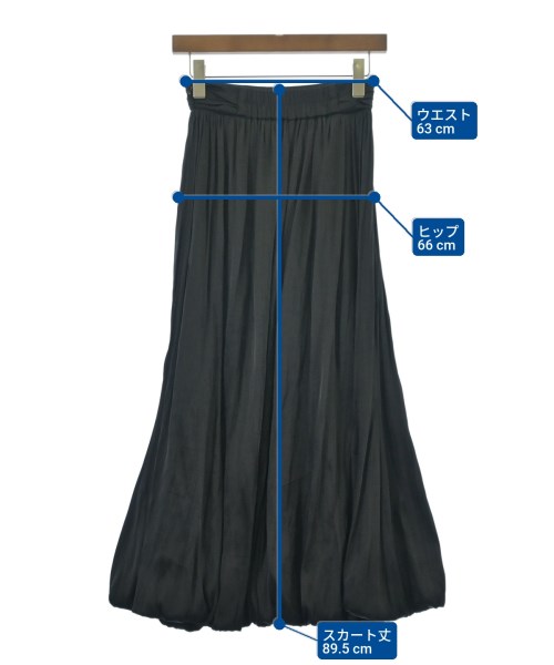 anuans（アニュアンス）ロング・マキシ丈スカート 黒 サイズ:S レディース/2200658213045