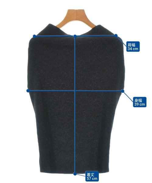 anuans（アニュアンス）ベスト 黒 サイズ:F レディース/2200662223016