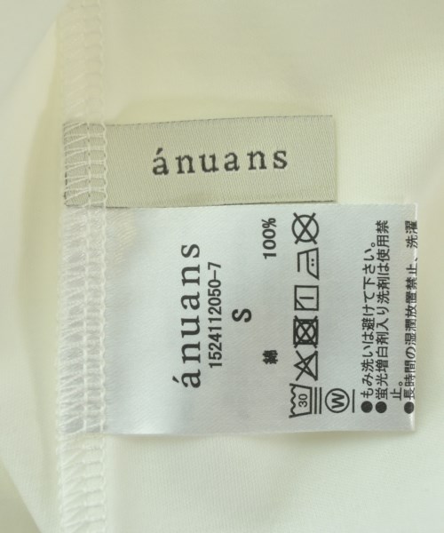 anuans（アニュアンス）Tシャツ・カットソー 白 サイズ:S レディース/2200720233117
