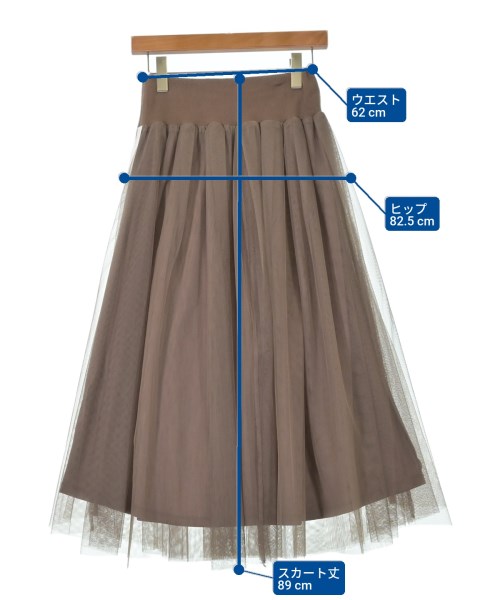 GALENA（ガレナ）ロング・マキシ丈スカート 茶 サイズ:38(M位) レディース/2200613556101