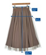 GALENA（ガレナ）ロング・マキシ丈スカート 茶 サイズ:38(M位) レディース/2200613556101