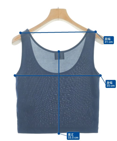 NINETY PERCENT（ナインティーパーセント）ノースリーブ 紺 サイズ:S レディース/2200624273035