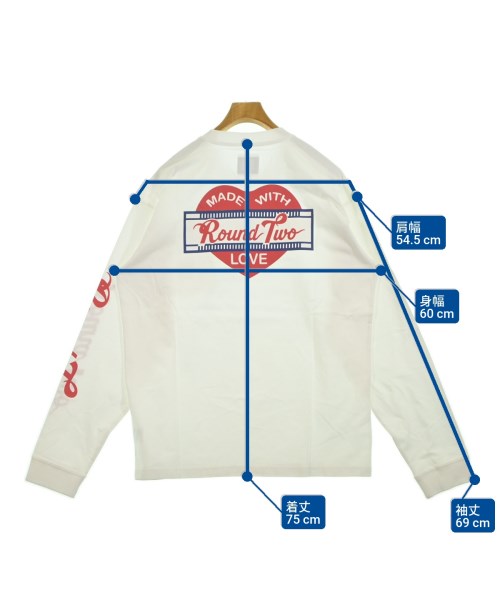 ROUND TWO（ラウンドトゥー）Tシャツ・カットソー 白 サイズ:XL メンズ/2200625965083
