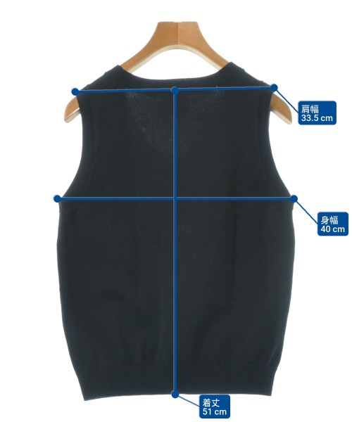 yonetomi（ヨネトミ）ベスト 黒 サイズ:F レディース/2200677660028