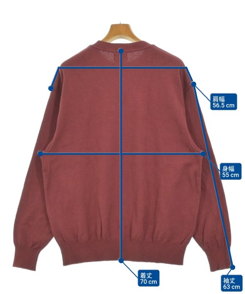 yonetomi（ヨネトミ）ニット・セーター 赤 サイズ:3(L位) メンズ/2200674969131