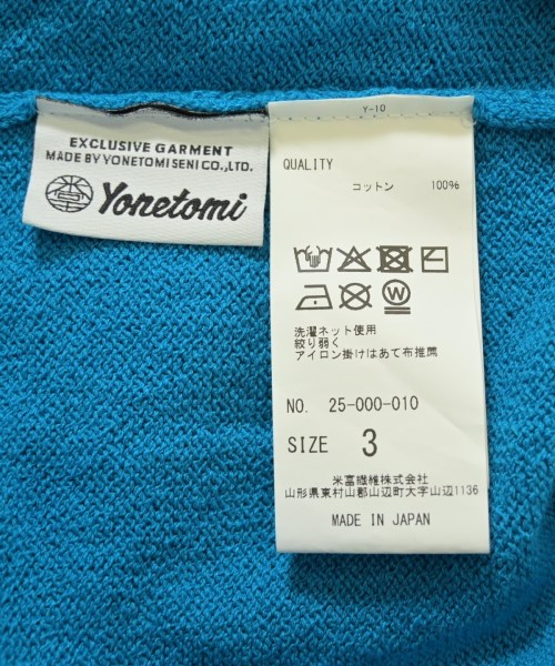 yonetomi（ヨネトミ）ニット・セーター 青 サイズ:3(L位) メンズ/2200719583063