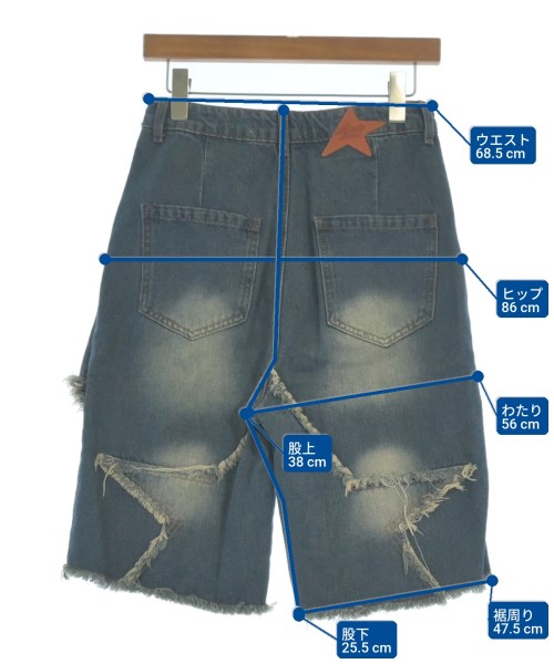 AELFRIC EDEN（エルフリックエデン）ショートパンツ 紺 サイズ:28(S位) メンズ/2200649801060