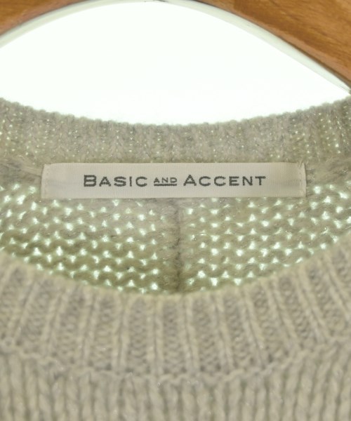 BASIC AND ACCENT（ベーシックアンドアクセント）ニット・セーター グレー サイズ:F レディース/2200658961052