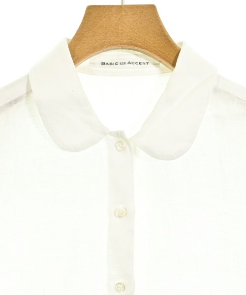 BASIC AND ACCENT（ベーシックアンドアクセント）カジュアルシャツ 白 サイズ:F レディース/2200661313244