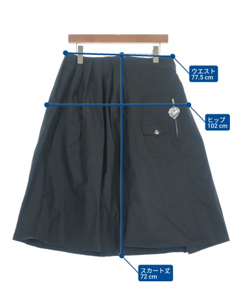 CHOPOVA LOWENA（チョポヴァロウェナ）ひざ丈スカート 黒 サイズ:S レディース/2200641963087