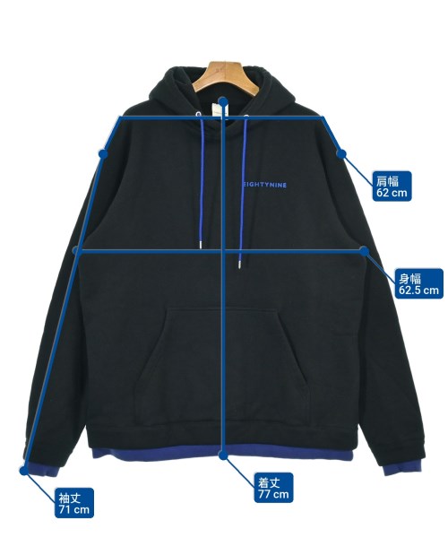 EIGHTYNINE（エイティナイン）パーカー 黒 サイズ:L メンズ/2200625926107