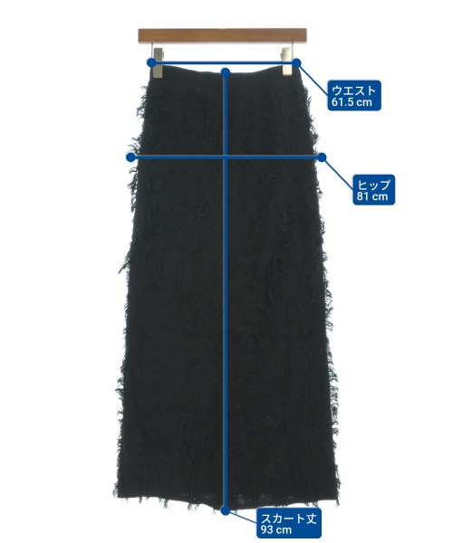 ESICA（エシカ）ロング・マキシ丈スカート 黒 サイズ:F レディース/2200669046021