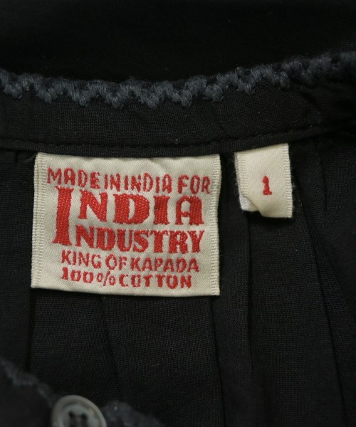 INDIA INDUSTRY（インディアインダストリー）ブラウス 黒 サイズ:1(S位) レディース/2200697148049