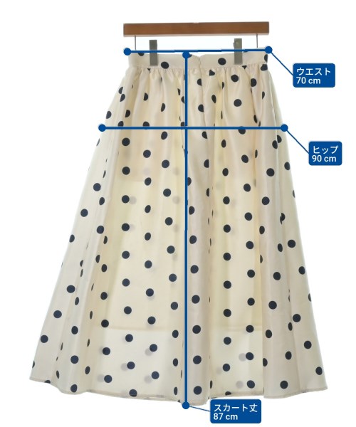 Mardi Mercredi（マルディメクルディ）ロング・マキシ丈スカート 白 サイズ:M レディース/2200611637109