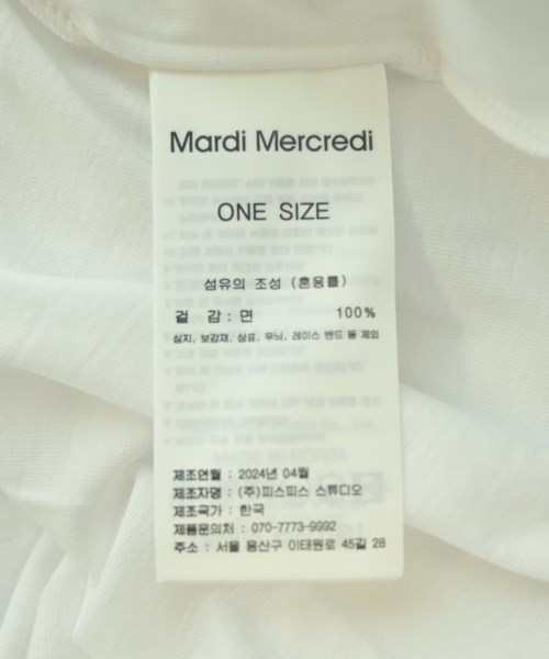 Mardi Mercredi（マルディメクルディ）Tシャツ・カットソー 白 サイズ:ONE レディース/2200718181109