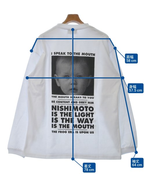 NISHIMOTO IS THE MOUTH（ニシモトイズザマウス）Tシャツ・カットソー 白 サイズ:XL メンズ/2200628763044