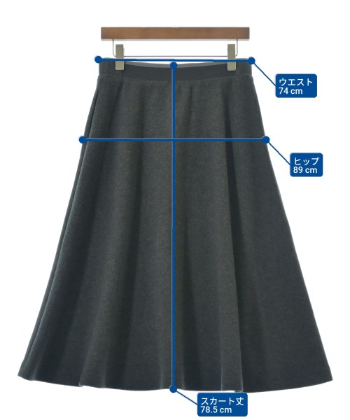 one of the green（ワンオブザグリーン）ロング・マキシ丈スカート グレー サイズ:2(M位) レディース/2200659184276