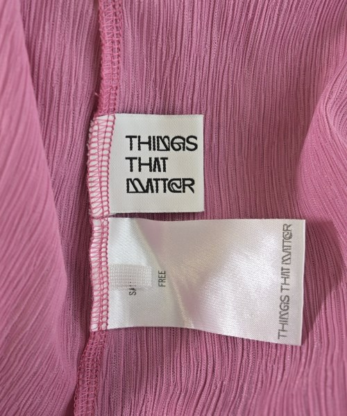 THINGS THAT MATTER（シングスザットマター）ブラウス ピンク サイズ:F レディース/2200700869015