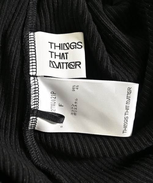 THINGS THAT MATTER（シングスザットマター）Tシャツ・カットソー 黒 サイズ:F レディース/2200658939044