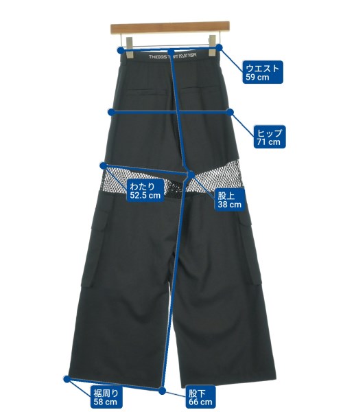 THINGS THAT MATTER（シングスザットマター）スラックス 黒 サイズ:1(S位) レディース/2200660043029