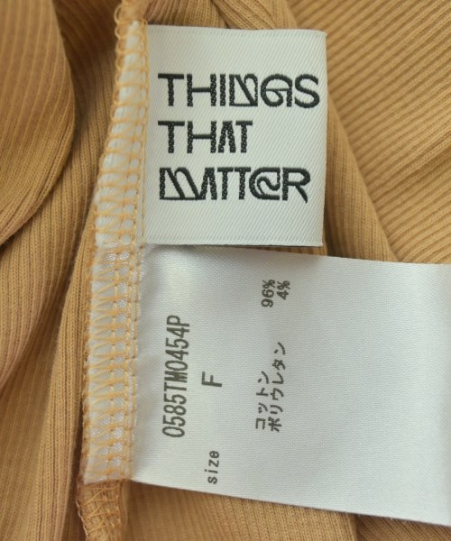 THINGS THAT MATTER（シングスザットマター）タンクトップ ベージュ サイズ:F レディース/2200713079029