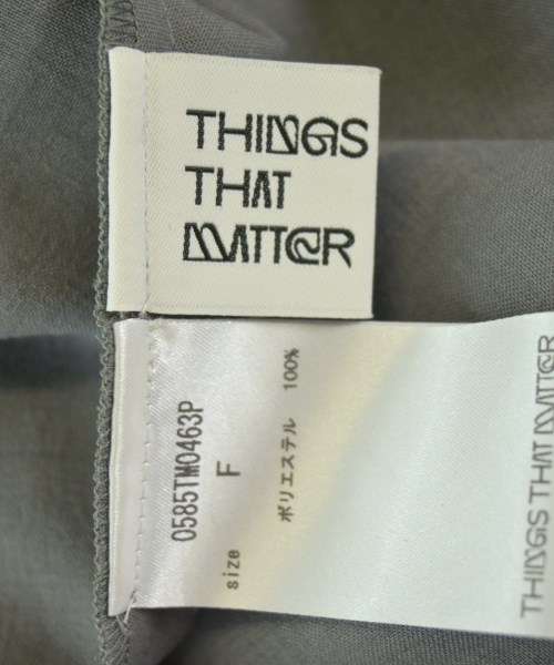 THINGS THAT MATTER（シングスザットマター）ワンピース グレー サイズ:F レディース/2200713079043