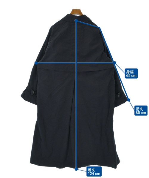 WYM LIDNM（ウィムバイリドム）ステンカラーコート 紺 サイズ:M メンズ/2200638080018