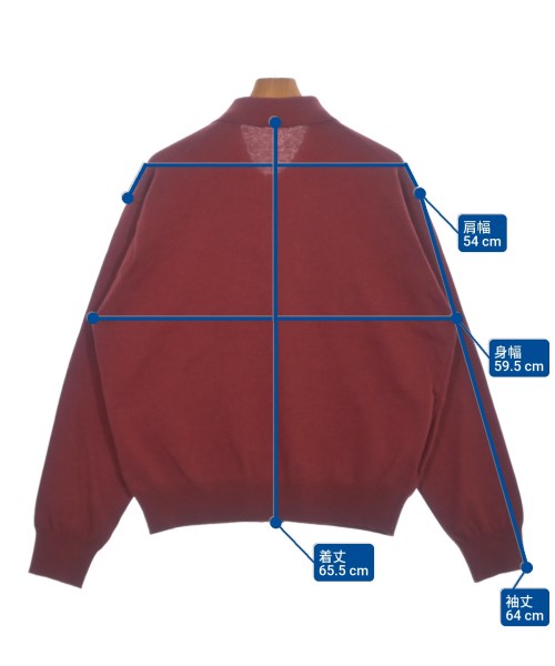 WYM LIDNM（ウィムバイリドム）カーディガン 赤 サイズ:L メンズ/2200656827077