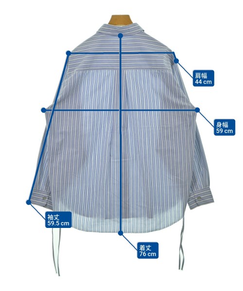 WYM LIDNM（ウィムバイリドム）カジュアルシャツ 青 サイズ:S メンズ/2200652105070