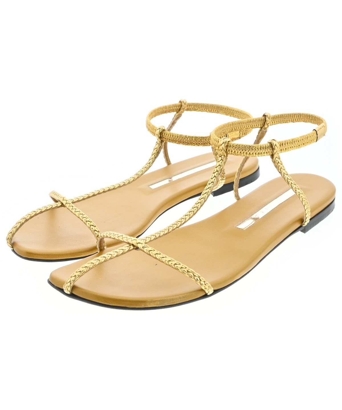 お値下げ　新品　BRENTELLA 37 24センチ BRENTELLA（ブレンテッラ）サンダル ゴールド サイズ:EU37(23.5cm位