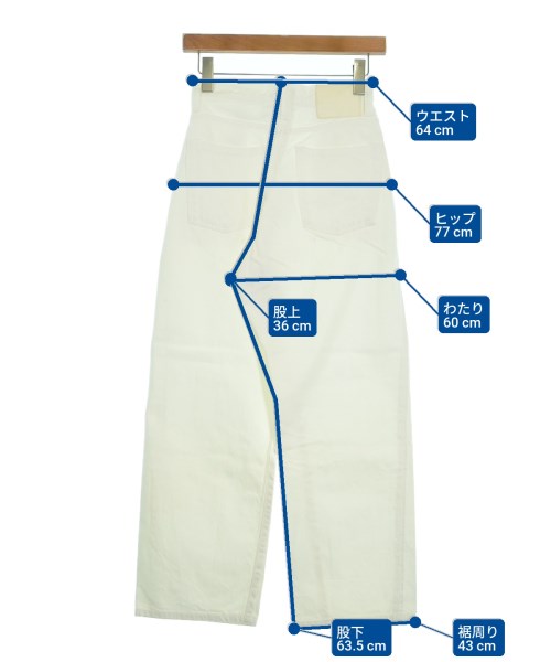 LENO&CO（リノアンドコー）デニムパンツ 白 サイズ:1(S位) レディース/2200636935044