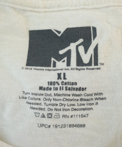 MTV（エムティービー）Tシャツ・カットソー 白 サイズ:XL メンズ/2200715816042
