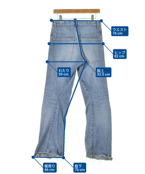 NVRFRGT（ネヴァーフォーゲット）デニムパンツ 青 サイズ:-(S位) メンズ/2200634858031