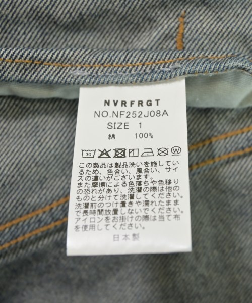 NVRFRGT（ネヴァーフォーゲット）デニムジャケット 紺 サイズ:1(S位) メンズ/2200707386096