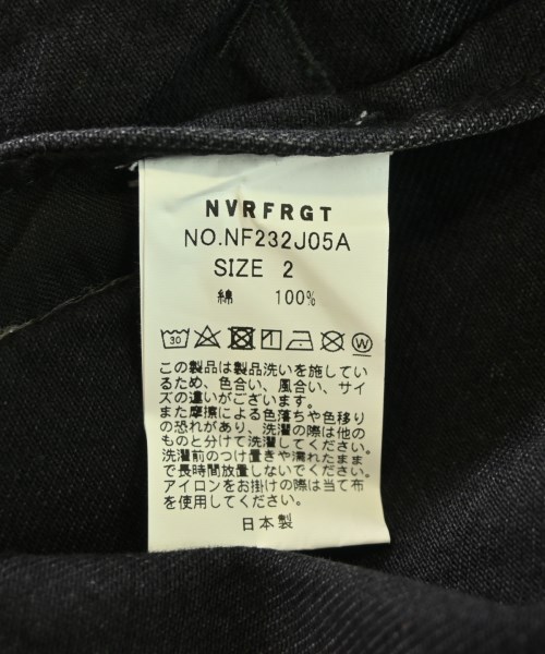 NVRFRGT（ネヴァーフォーゲット）デニムジャケット 黒 サイズ:2(M位) メンズ/2200708264102