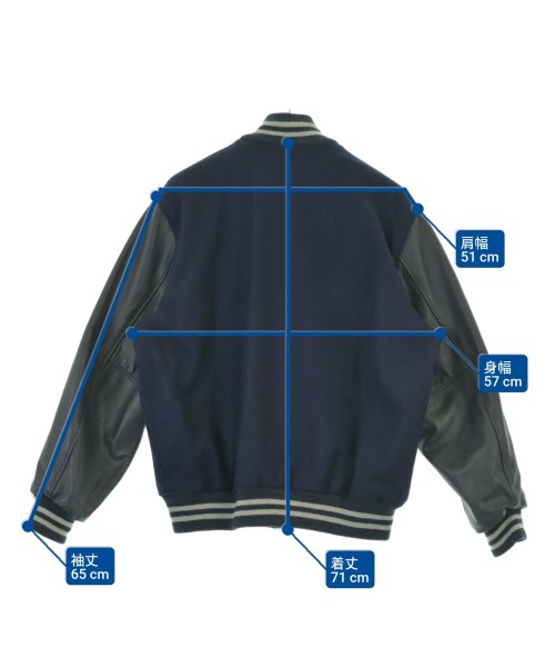 SETTLEMIERS（セトルマイアーズ）スタジャン 紺 サイズ:38(L位) メンズ/2200672907159