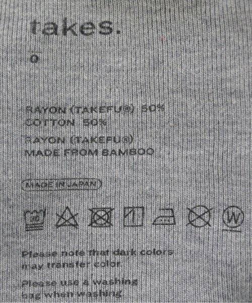 takes.（テイクス）Tシャツ・カットソー グレー サイズ:0(XS位) レディース/2200683657036
