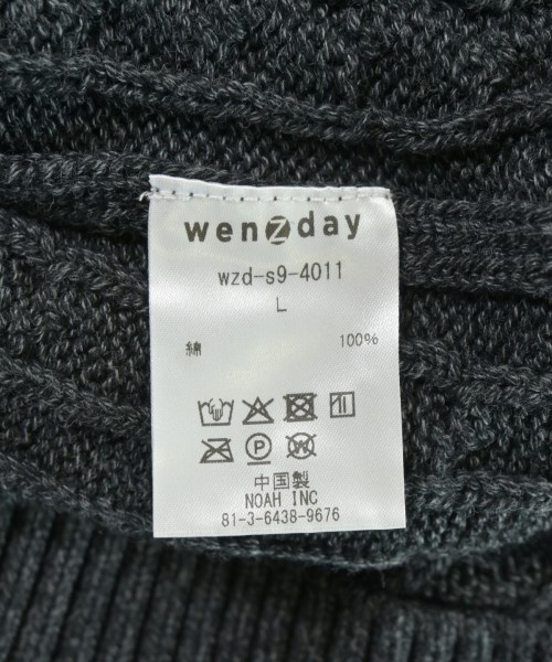 wenzday（ウェンズデイ）ニット・セーター グレー サイズ:L メンズ/2200711596078