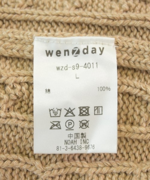 wenzday（ウェンズデイ）ニット・セーター ベージュ サイズ:L メンズ/2200705526050