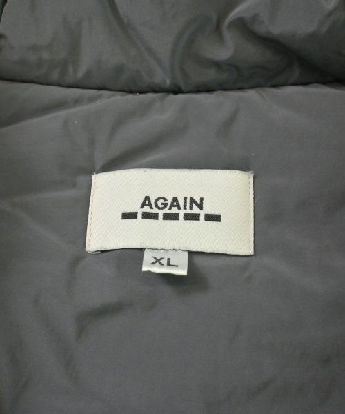 AGAIN（アゲイン）ダウンジャケット/ダウンベスト グレー サイズ:XL メンズ/2200726533044