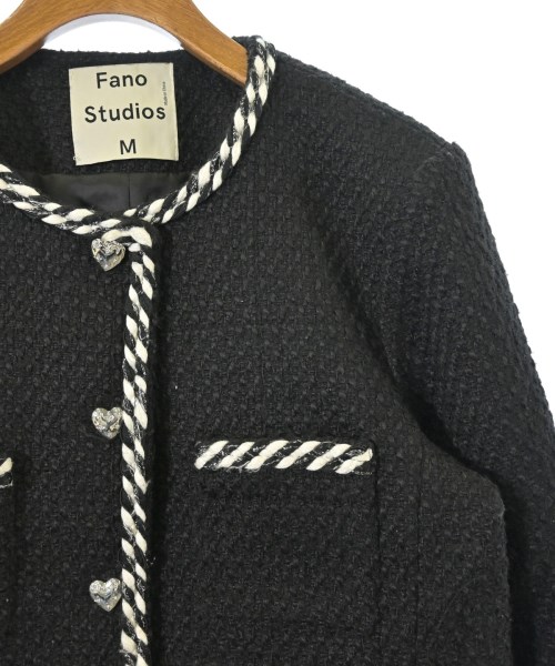 Fano Studios（ファノストゥディオズ）ノーカラージャケット 黒 サイズ:M レディース/2200688849184