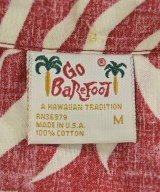Go Barefoot（ゴーベアフット）カジュアルシャツ 赤 サイズ:M メンズ/2200682414036