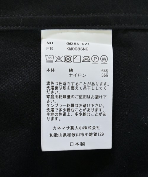 KANEMASA PHIL.（カネマサフィル）カジュアルシャツ 黒 サイズ:L メンズ/2200706683028